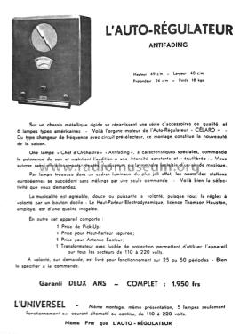 Celard L'Auto-Régulateur ; Radio-Célard, Ergos, (ID = 2133389) Radio