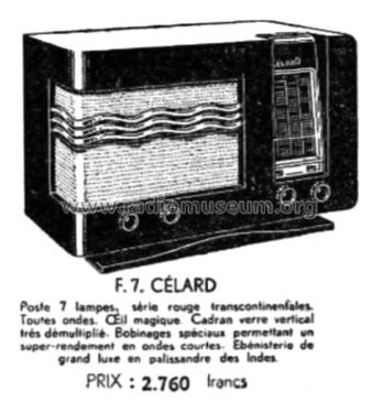 Célard F7; Radio-Célard, Ergos, (ID = 2665988) Radio