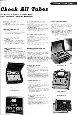 315 Tube Tester; Radio City Products (ID = 1167717) Equipment