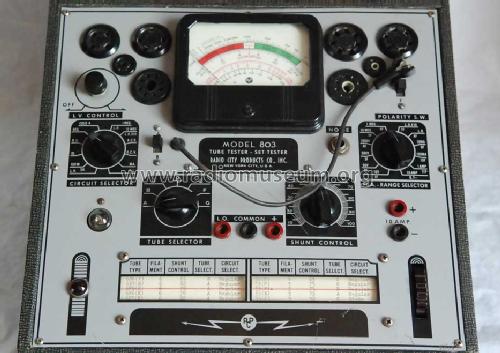 Tube Tester - Set Tester 803; Radio City Products (ID = 1004104) Equipment