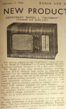 Courtenay Talisman 5 5M; Courtenay Brand; (ID = 2329768) Radio