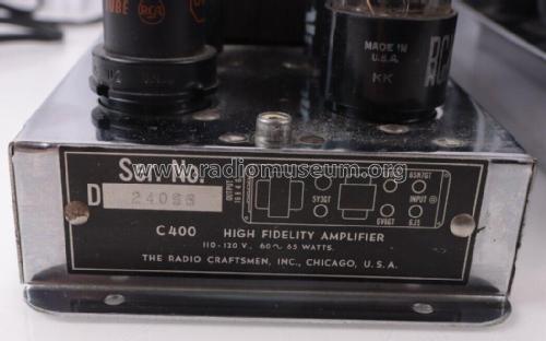 C400 10 Watt Audio Amplifier; Radio Craftsmen Inc. (ID = 2928064) Ampl/Mixer