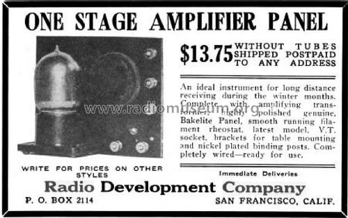 One-Stage Audio Amplifier ; Radio Development (ID = 1378246) Ampl/Mixer