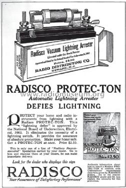 Radisco Protec-Ton Vacuum Lightning Arrester 202; Radio Distributing (ID = 1176351) Misc