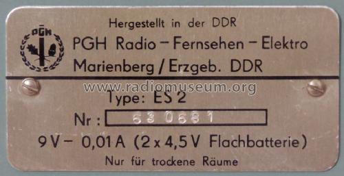 Elektronischer Schalter ES 2; Radio-Fernsehen- (ID = 1360502) teaching