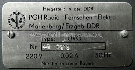 Universalgenerator UVG1; Radio-Fernsehen- (ID = 1144856) teaching