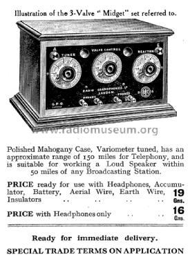 3-Valve Midget ; Radio Gramophones (ID = 1109572) Radio