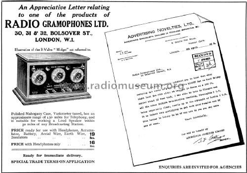 3-Valve Midget ; Radio Gramophones (ID = 1109573) Radio