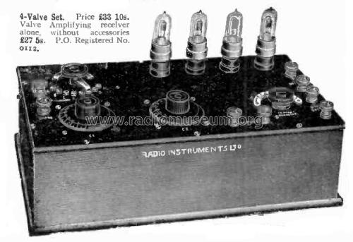 4-Valve Set V.4.C.; Radio Instruments (ID = 2420685) Radio