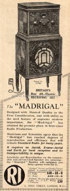 All-Electric Transportable Madrigal; Radio Instruments (ID = 1365618) Radio