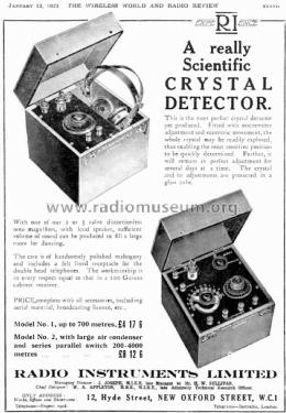 RI Model No.1 ; Radio Instruments (ID = 2504983) Crystal