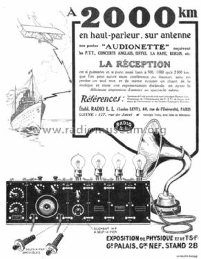 Audionette, all Combinations - toutes les combinaisons; Radio L.L. Lucien (ID = 1448937) Radio