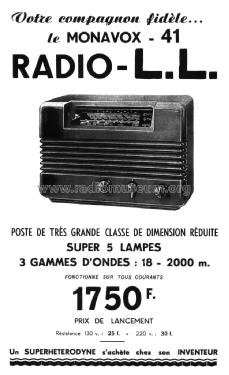 Électro-L.L. Monavox 41; Radio L.L. Lucien (ID = 1690050) Radio