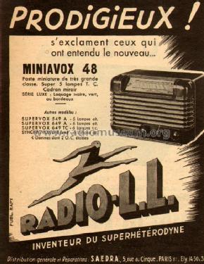 Miniavox 48; Radio L.L. Lucien (ID = 537834) Radio
