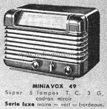 Miniavox 49; Radio L.L. Lucien (ID = 1448143) Radio