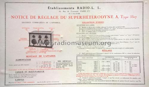 Superhétérodyne A Type 3307; Radio L.L. Lucien (ID = 2102012) Radio