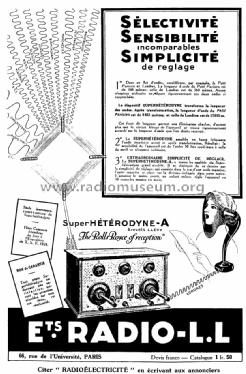 Superhétérodyne-A Modèle 1924?; Radio L.L. Lucien (ID = 1448955) Radio