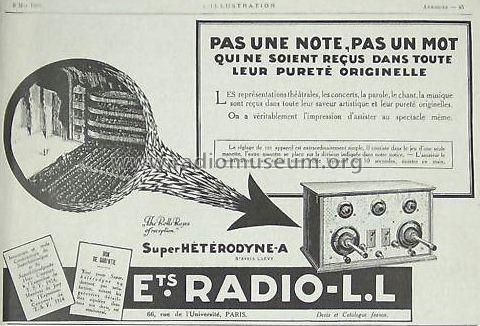 Superhétérodyne A Type 3302; Radio L.L. Lucien (ID = 1023709) Radio