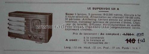 Supervox 539A Ch= 3953; Radio L.L. Lucien (ID = 1631710) Radio