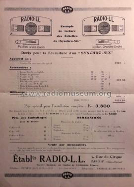 Synchro-Six Ch= 3605; Radio L.L. Lucien (ID = 2329979) Radio