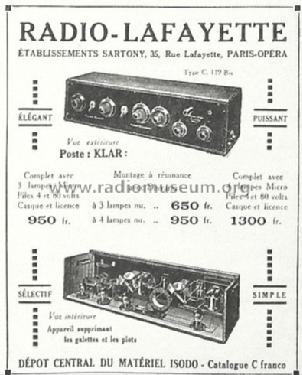 Klar ; Radio-Lafayette, Éts (ID = 1210576) Radio