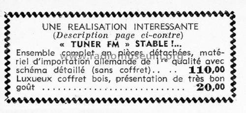 Tuner FM economique ; Radio-Prim; Paris (ID = 2714421) Radio