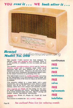 208; Radio Rentals; (ID = 3150259) Radio
