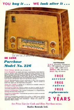 226; Radio Rentals; (ID = 3150215) Radio