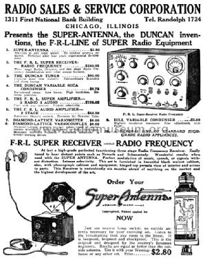 F.R.L. Super Amplifier ; Radio Sales & (ID = 1445521) mod-pre26
