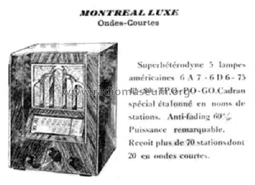 Montréal Luxe ; Radio-Select, F. (ID = 2064389) Radio