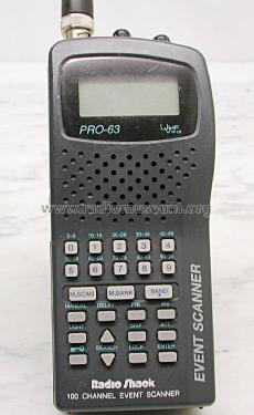 100 Channel Event Scanner Pro-63 20-9561; Radio Shack Tandy, (ID = 1383998) Commercial Re