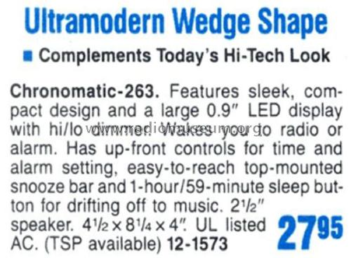 Chronomatic-263 12-1573; Radio Shack Tandy, (ID = 1760484) Radio