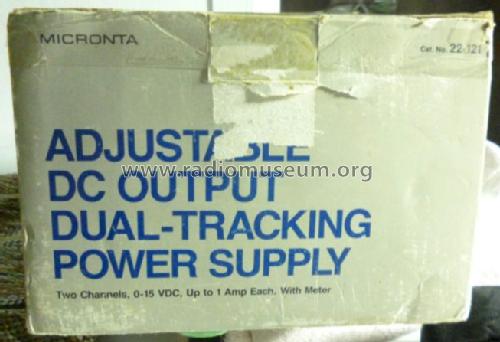 Micronta Adjustable Dual-Tracking DC Power Supply Cat. No. 22-121; Radio Shack Tandy, (ID = 1188164) Power-S