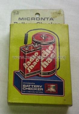 Micronta - Battery Checker No. 22-098; Radio Shack Tandy, (ID = 1742784) Equipment