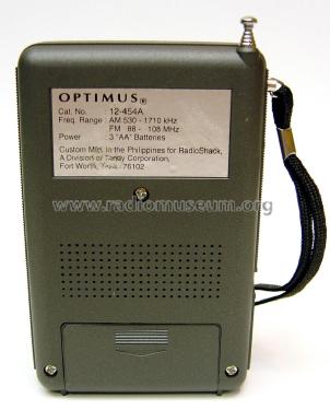 Optimus® - AM/FM Pocket Radio 12-454A; Radio Shack Tandy, (ID = 1852668) Radio