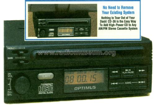 Optimus CD-36 12-1941; Radio Shack Tandy, (ID = 1785846) Car Radio