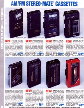 Optimus SCP-88 Portable Cassette Player (B-Grade)