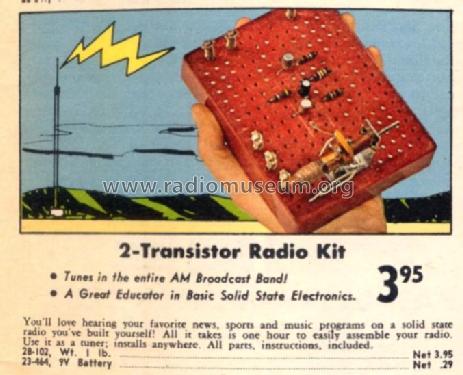 Science Fair Two Transistor Radio in P-box 28-102; Radio Shack Tandy, (ID = 2733852) Kit