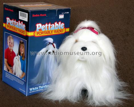 Pettable Portable Radio White Terrier CatNo.: 12-999; Radio Shack Tandy, (ID = 1401072) Radio