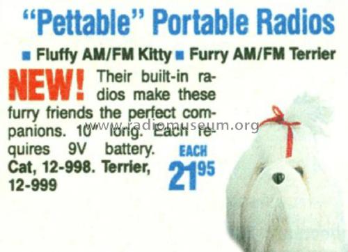 Pettable Portable Radio White Terrier CatNo.: 12-999; Radio Shack Tandy, (ID = 1777740) Radio
