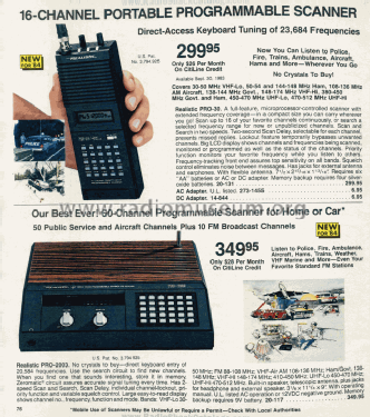 Realistic PRO-30 Scanning Receiver 20-9131; Radio Shack Tandy, (ID = 3121427) Amateur-R