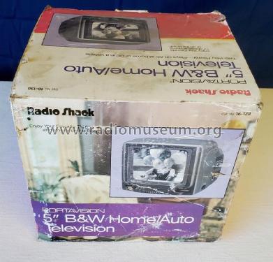 Portavision 5' B&W Home/Auto Television 16-130; Radio Shack Tandy, (ID = 2823772) Télévision