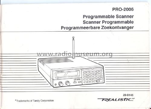 Pro 2006 400 channel; Radio Shack Tandy, (ID = 1625869) Amateur-R