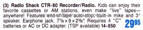Radio Shack CTR-80 14-850; Radio Shack Tandy, (ID = 1769333) Radio