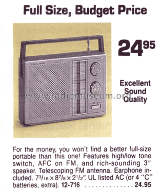 Realistic 12-716; Radio Shack Tandy, (ID = 1318953) Radio