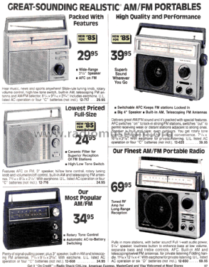 Realistic 12-716; Radio Shack Tandy, (ID = 1364680) Radio