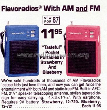 Realistic Flavoradio 12-720; Radio Shack Tandy, (ID = 1304634) Radio