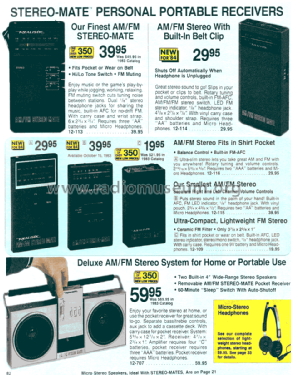 Realistic AM/FM Stereo Mate 12-113; Radio Shack Tandy, (ID = 1364818) Radio