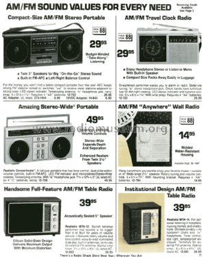 Realistic AM/FM Stereo Mate 12-722; Radio Shack Tandy, (ID = 1354661) Radio