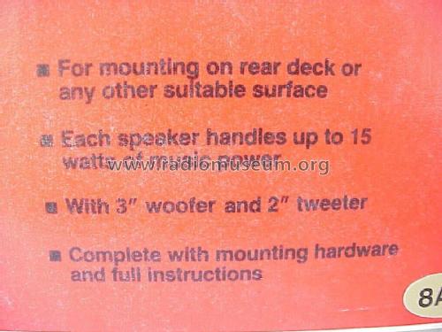 Realistic Auto Sound 12-1707; Radio Shack Tandy, (ID = 2969893) Altavoz-Au